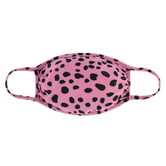 Trend Setter Diva Boutique Accessories - Pink & black print dalmation print face mask